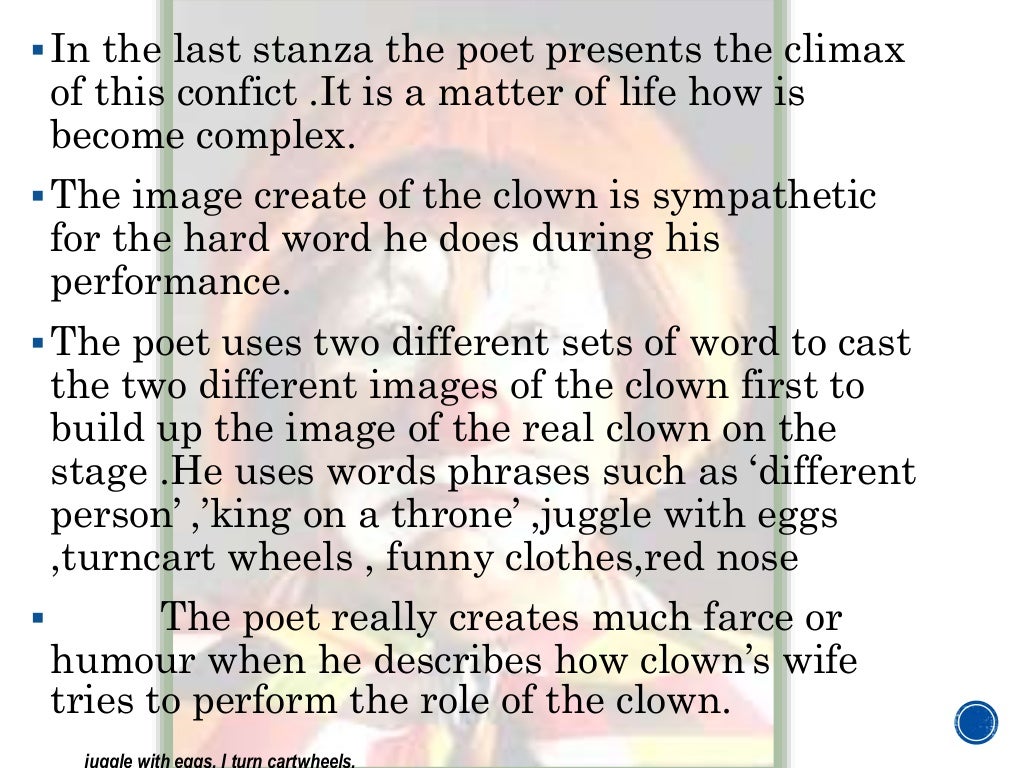 clown's wife essay type questions