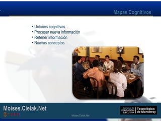 Moises.Cielak.Net
• Uniones cognitivas
• Procesar nueva información
• Retener información
• Nuevos conceptos
Moises.Cielak.Net
 