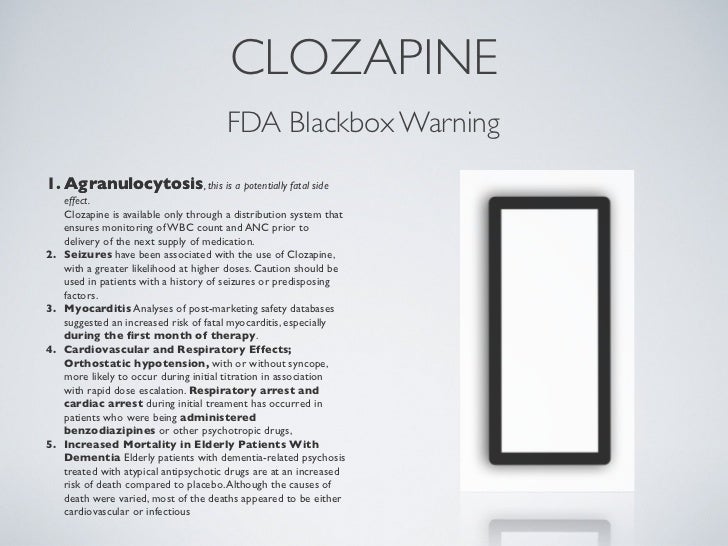 Clozapine (Clozaril Fazaclo Odt)