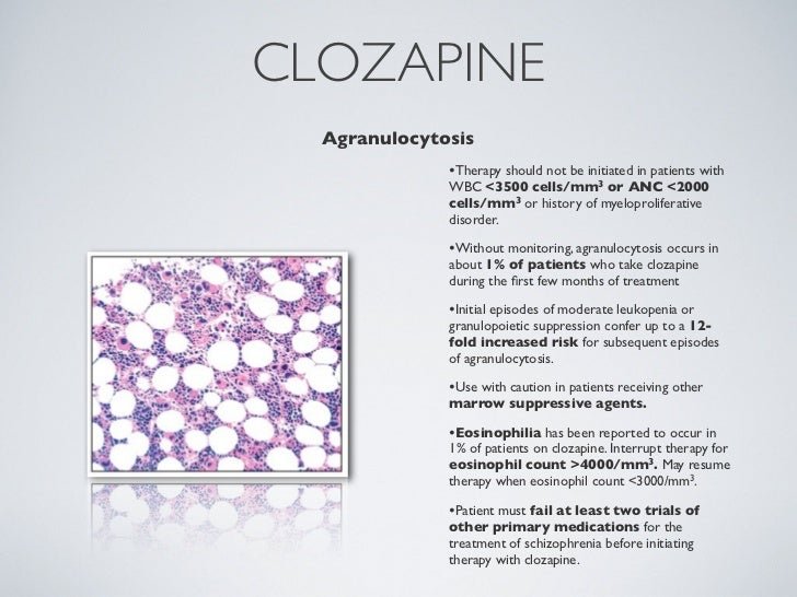 how does clozapine cause agranulocytosis