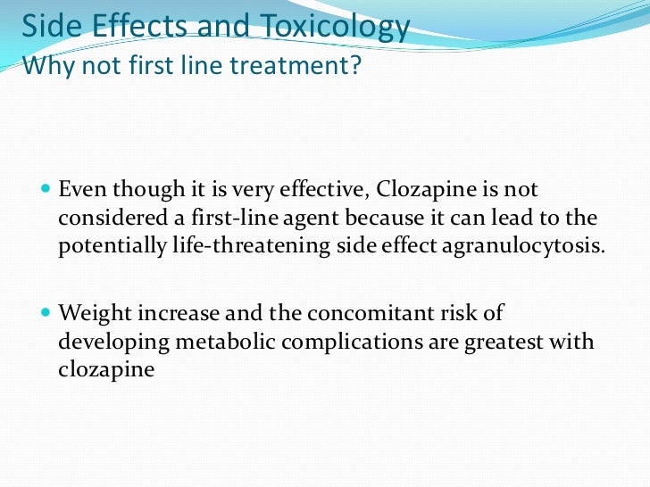 clozaril side effects