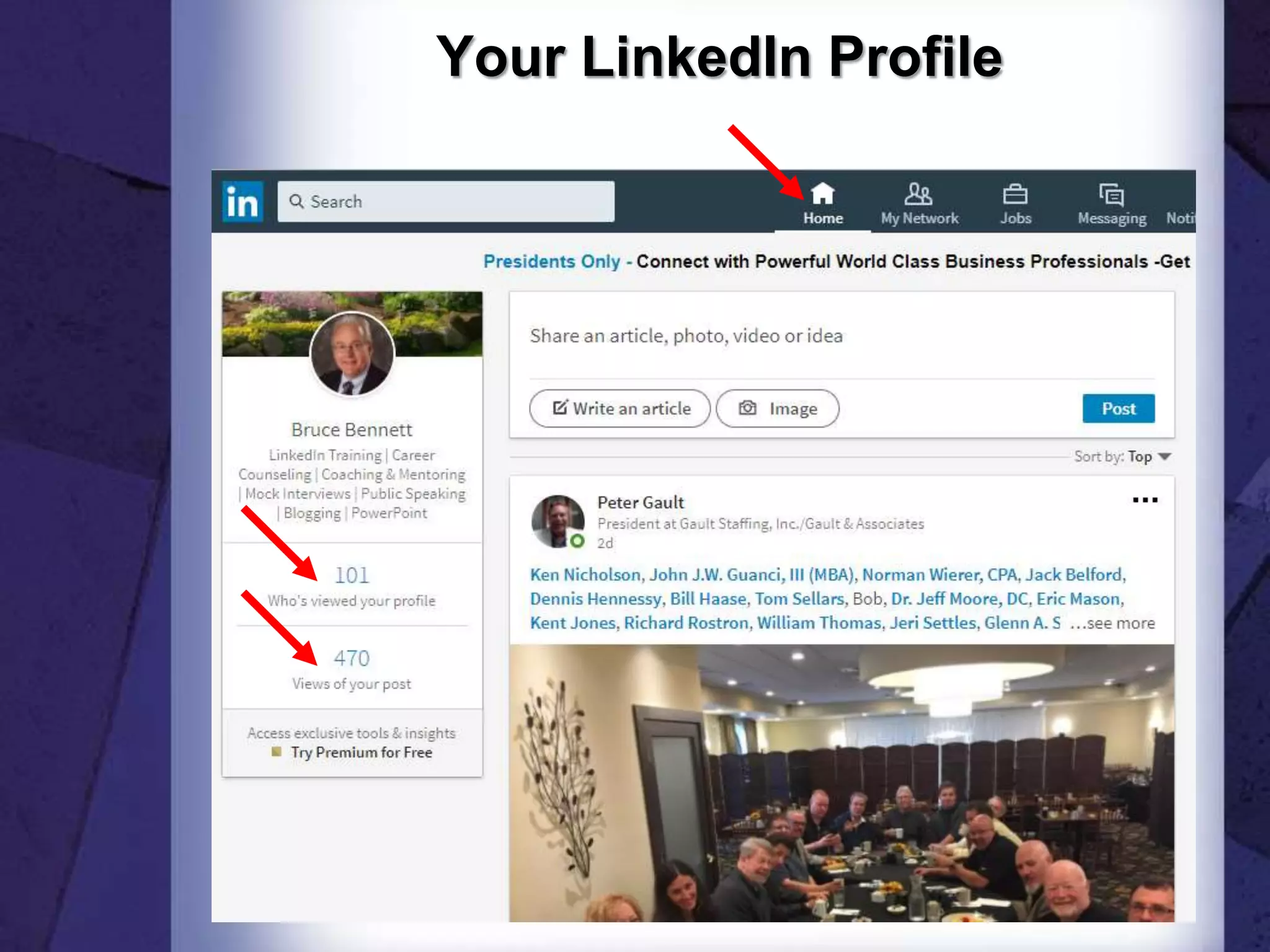 Your LinkedIn Profile
3
 