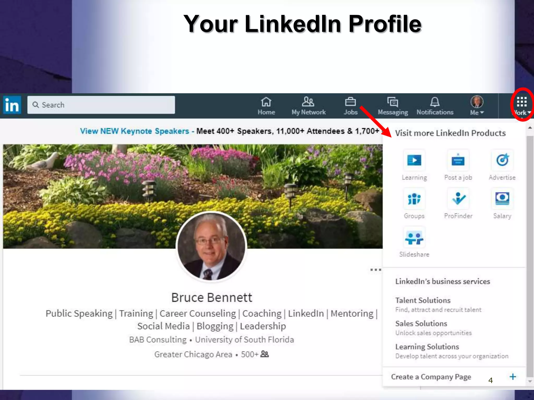 Your LinkedIn Profile
4
 
