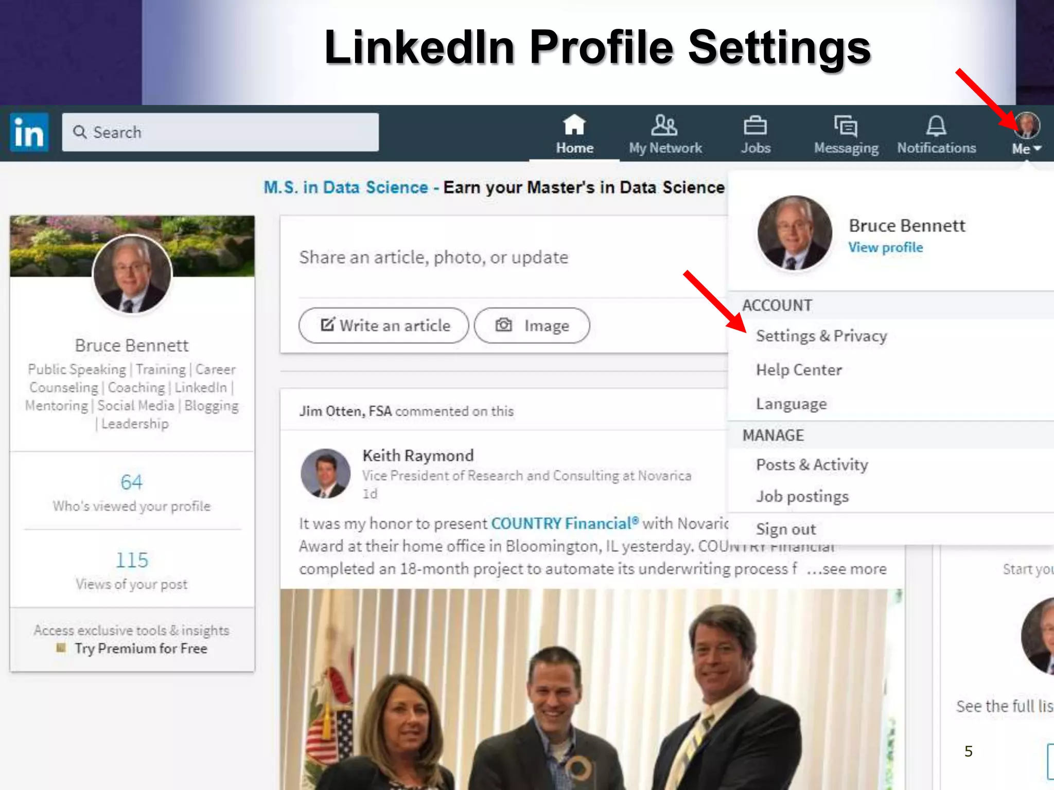 LinkedIn Profile Settings
5
 