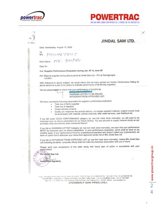 AN ISO 9001-2008 CERTIFIED CO. | CRISIL SE-3C RATED CO
------------------------------------------------------------------------------------------------------------------------------------------




                                                                                                                                             www.powertracgroup.in




                                                                                                                                             2
                                                                                                                                             4
 