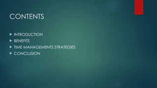Mastering Time Management: Strategies for Productivity and Balance | PPTX