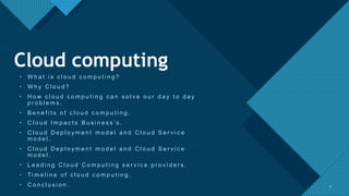 Introduction to Cloud computing and Microsoft azure | PPTX