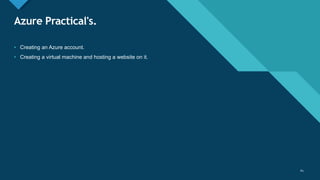 Introduction to Cloud computing and Microsoft azure | PPTX