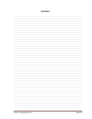 giovanni_magela@yahoo.com Página 55
Anotações:
____________________________________________________________________
____________________________________________________________________
____________________________________________________________________
____________________________________________________________________
____________________________________________________________________
____________________________________________________________________
____________________________________________________________________
____________________________________________________________________
____________________________________________________________________
____________________________________________________________________
____________________________________________________________________
____________________________________________________________________
____________________________________________________________________
____________________________________________________________________
____________________________________________________________________
____________________________________________________________________
____________________________________________________________________
____________________________________________________________________
____________________________________________________________________
____________________________________________________________________
____________________________________________________________________
____________________________________________________________________
____________________________________________________________________
____________________________________________________________________
____________________________________________________________________
____________________________________________________________________
____________________________________________________________________
____________________________________________________________________
____________________________________________________________________
____________________________________________________________________
____________________________________________________________________
____________________________________________________________________
____________________________________________________________________
____________________________________________________________________
____________________________________________________________________
____________________________________________________________________
____________________________________________________________________
____________________________________________________________________
____________________________________________________________________
____________________________________________________________________
____________________________________________________________________
____________________________________________________________________
 