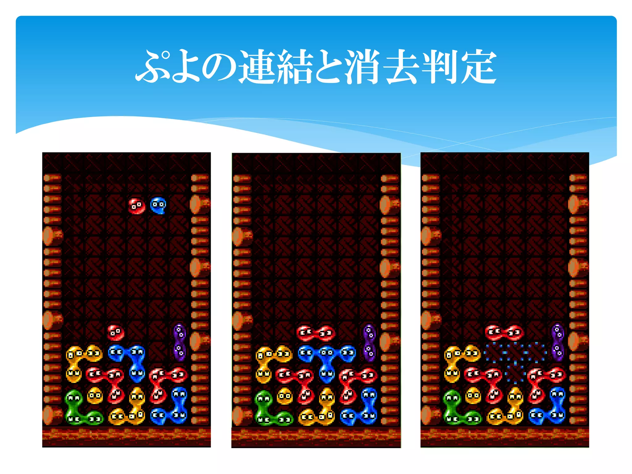 ぷよの連結と消去判定
 