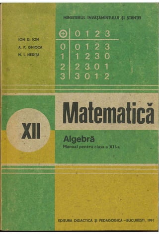 Cls 12 manual_algebra_xii_1991