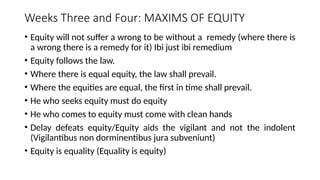 CLS 223 EQUITY AND LAW OF TRUST Course Outline-September-December 2024.pptx