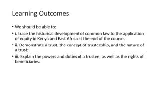 CLS 223 EQUITY AND LAW OF TRUST Course Outline-September-December 2024.pptx