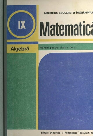 Cls 9 manual_algebra_ix_1988