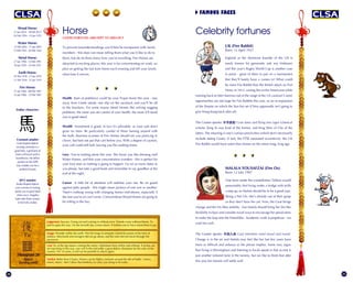 20
To prevent misunderstandings you'd best be transparent with family
members - this does not mean telling them what you’d like to do to
them, but do let them know how you’re travelling. Fire Horses are
attracted to exciting places; this year is for concentrating on work, so
plan on getting the last train home each evening and tell your family
what time it arrives.
HorseWood Horse:
31 Jan 2014 - 18 Feb 2015
03 Feb 1954 - 23 Jan 1955
Water Horse:
12 Feb 2002 - 31 Jan 2003
15 Feb 1942 - 04 Feb 1943
Metal Horse:
27 Jan 1990 - 14 Feb 1991
30 Jan 1930 - 16 Feb 1931
Earth Horse:
07 Feb 1978 - 27 Jan 1979
11 Feb 1918 - 31 Jan 1919
Fire Horse:
21 Jan 1966 - 08 Feb 1967
25 Jan 1906 - 12 Feb 1907
Zodiac character:
Constant amulet:
Goat-shaped objects:
wearing cashmere is a
good start, a good pair of
horns will travel well in
Scandinavia, but fellow
punters on the MTR
may mistake you for a
sandwich board.
2015 amulet:
Snake-shaped objects:
your aversion to ironing
stands you in good stead
when savvy fengshui
types take those creases
to be lively snakes.
GOOD FORTUNE: MID-SEPT TO MID-OCT
馬
Image: Thunder within the earth. This the kings of antiquity closed the passes at the time of
solstice. Merchants and strangers did not go about, and the ruler did not travel through the
provinces.
Judgement: Success. Going out and coming in without error. Friends come without blame. To
and fro goes the way. On the seventh day comes return. It furthers one to have somewhere to go.
Line: Six at the top means: missing the return. Misfortune from within and without. If armies are
set marching in this way, one will in the end suffer a great defeat, disastrous for the ruler of the
country. For 10 years, it will not be possible to attack again.
Verdict: din of battle - return,
return, return - don’t allow that tendency to carry you along in its wake.
Health Stars of pestilence could be your Trojan horse this year - stay
away from Greek salads, one slip on the racetrack and you’ll be off
to the knackery. For some reason Metal Horses like solving nagging
problems, the more you are careful of your health, the more it’ll stand
you in good steed.
Wealth Investment is good, in fact it’s advisable, as your oats don't
grow on trees. Be particularly careful of those horsing around with
the truth. Business acumen of Fire Horses should see you prancing in
clover, but best not put that cart before you. With a degree of caution,
your colt could still bolt, leaving you the vaulting horse.
Love You’re trotting alone this year. We know you like dressing well
Water Horses, and that your concentration wanders - this is perfect for
your love stars as nothing is going to happen. Go on as many dates as
you please, but take a good book and remember to say goodbye at the
end of the night.
Career A little bit of attention will stabilise your rise. Be on guard
against petty people - this might mean jockeys of one sort or another.
There’s nothing wrong with changing horses mid-stream, especially if
the one you’re on can’t swim. Conscientious Wood Horses are going to
be rolling in the hay.
England as the dominant founder of the UK is
surely known for generosity (ask any Irishman)
and this year’s Rugby World Cup is another case
in point - great of them to put on a tournament
that they’ll barely have a cameo in! What could
be more Fire Rabbit than the British attack on Fort
running back to their burrows out of the range of the US cannon? Career
opportunities are not large for Fire Rabbits this year, so no re-expansion
of the Empire on which the Sun has set (China apparently isn’t going to
give Hong Kong back after all).
The Goatee speaks: 羊棗昌歜 (classical
scholar Zeng Xi was fond of the former, and King Wen of Chu of the
latter). The meaning is one’s curious proclivities (which don’t necessarily
include dating Goats). If only the FTSE measured eccentricity, the UK
Fire Rabbit would have eaten that cheese on the moon long, long ago.
One born under the constellation Taliban would
a step up, so Malala should be in for a good year.
Being a Fire Ox, she’s already out of their grasp
to make the leap into the Paleolithic. Academic work is propitious - we
wish her well.
The Goatee speaks: 羊腸九曲 Goat intestines wind round and round.
Change is in the air and Malala may feel like her last few years have
that living in Birmingham and listening to locals speak in that accent is
just another tortured twist in the tummy, but we like to think that after
this year her fortune will settle well.
UK (Fire Rabbit)
Born: 12 April 1927
MALALA YOUSAFZAI (Fire Ox)
Born: 12 July 1997
Celebrity fortunes
21
FAMOUS FACES
 