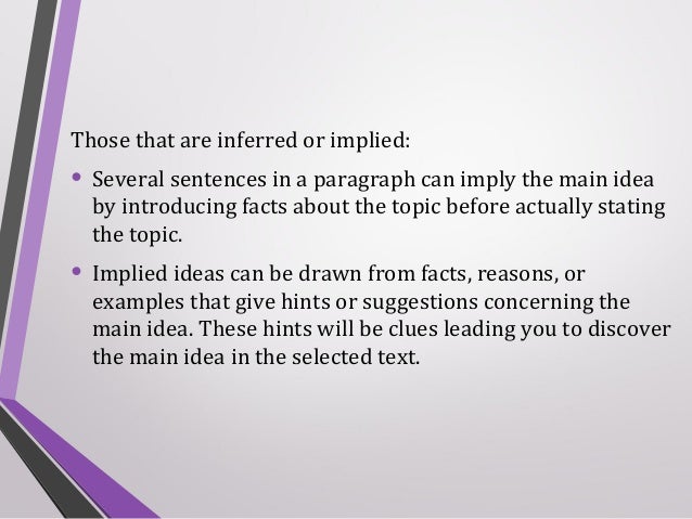 difference between topic and main idea