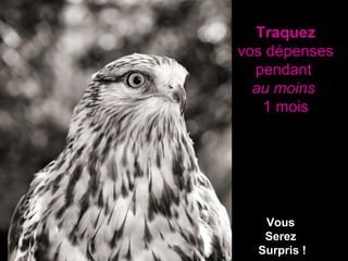 Traquez vos dépenses  pendant  au moins   1 mois Vous  Serez  Surpris ! 