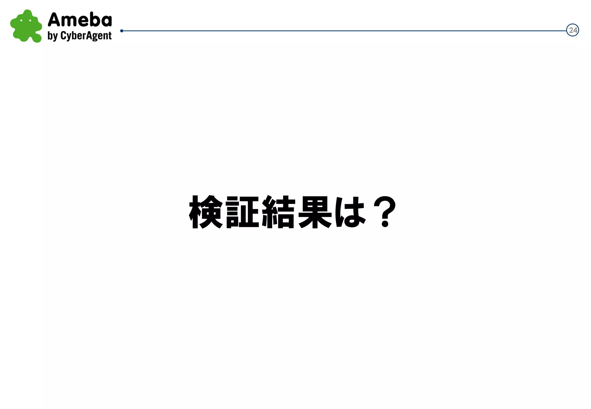 24
検証結果は？
 