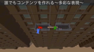  誰でもコンテンツを作れる∼多彩な表現∼
 