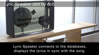  Lyric Speaker (dot by dot)
 