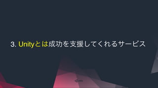 3. Unityとは成功を支援してくれるサービス
 