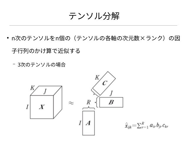 lispmeetup #73 Common Lispで関係データ学習-スパース非負値テンソル分解の実装 lispmeetup #73 Common Lispで関係データ学習-スパース非負値テンソル分解の実装