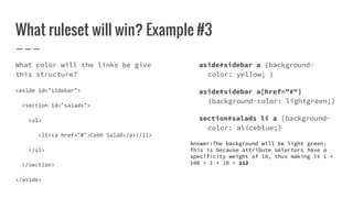 Charlotte FED - CSS Inheritance and Specificity | PPTX