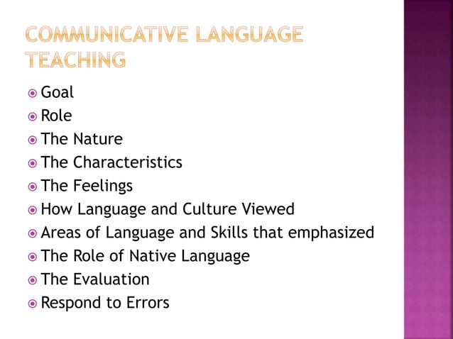 Communicative Language Teaching | PPT