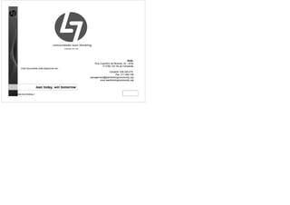 Sede:
                                                            Rua Cupertino de Miranda, 35 – 4Dto
                                                                  P-4760 124 VN de Famalicão
          Este documento está disponível em:
                                                                      Contacto: 936.000.079.
                                                                             Fax. 211.454.136
                                                        management@leanthinkingcommunity.org
                                                               www.leanthinkingcommunity.org


                             lean today, win tomorrow
comunidade lean thinking ©                                                               85 de 81
 