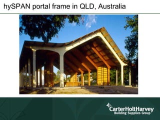 hySPAN portal frame in QLD, Australia
 