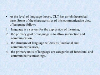 Communicative Language Teaching | PPTX