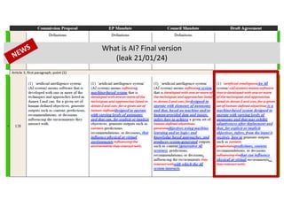 What is AI? Final version
(leak 21/01/24)
NEWS
 