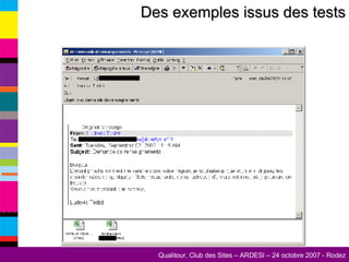 Des exemples issus des tests 1 1 1 