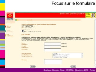 Focus sur le formulaire 