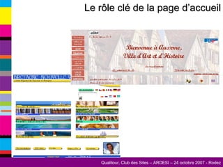 Le rôle clé de la page d’accueil 