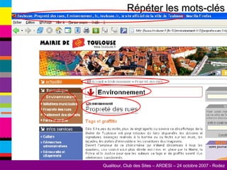 Répéter les mots-clés 