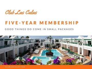 Club Las Calas 5-year membership programme 2018