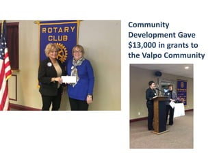 Community
Development Gave
$13,000 in grants to
the Valpo Community
 