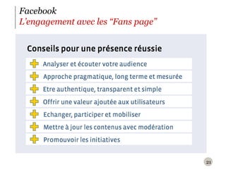 Facebook L’engagement avec les “Fans page” 