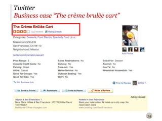Twitter Business case “The crème brulèe cart”  
