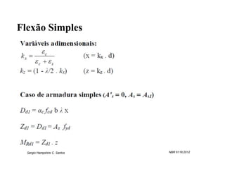 Flexão Simples




  Sergio Hampshire C. Santos   NBR 6118:2012
 