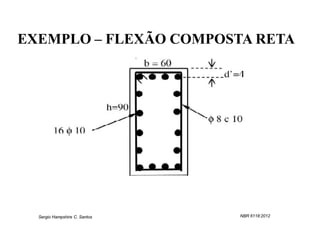 EXEMPLO – FLEXÃO COMPOSTA RETA




  Sergio Hampshire C. Santos   NBR 6118:2012
 