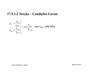 17.5.1.2 Torção – Condições Gerais




  Sergio Hampshire C. Santos         NBR 6118:2012
 