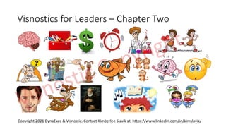 Visnostics for Leaders – Chapter Two
Copyright 2021 DynaExec & Visnostic. Contact Kimberlee Slavik at https://www.linkedin.com/in/kimslavik/
 