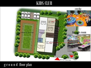 KIDS CLUB
creche

fine arts room

g r o u n d floor plan

 