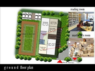 reading room

martial arts room

g r o u n d floor plan

 