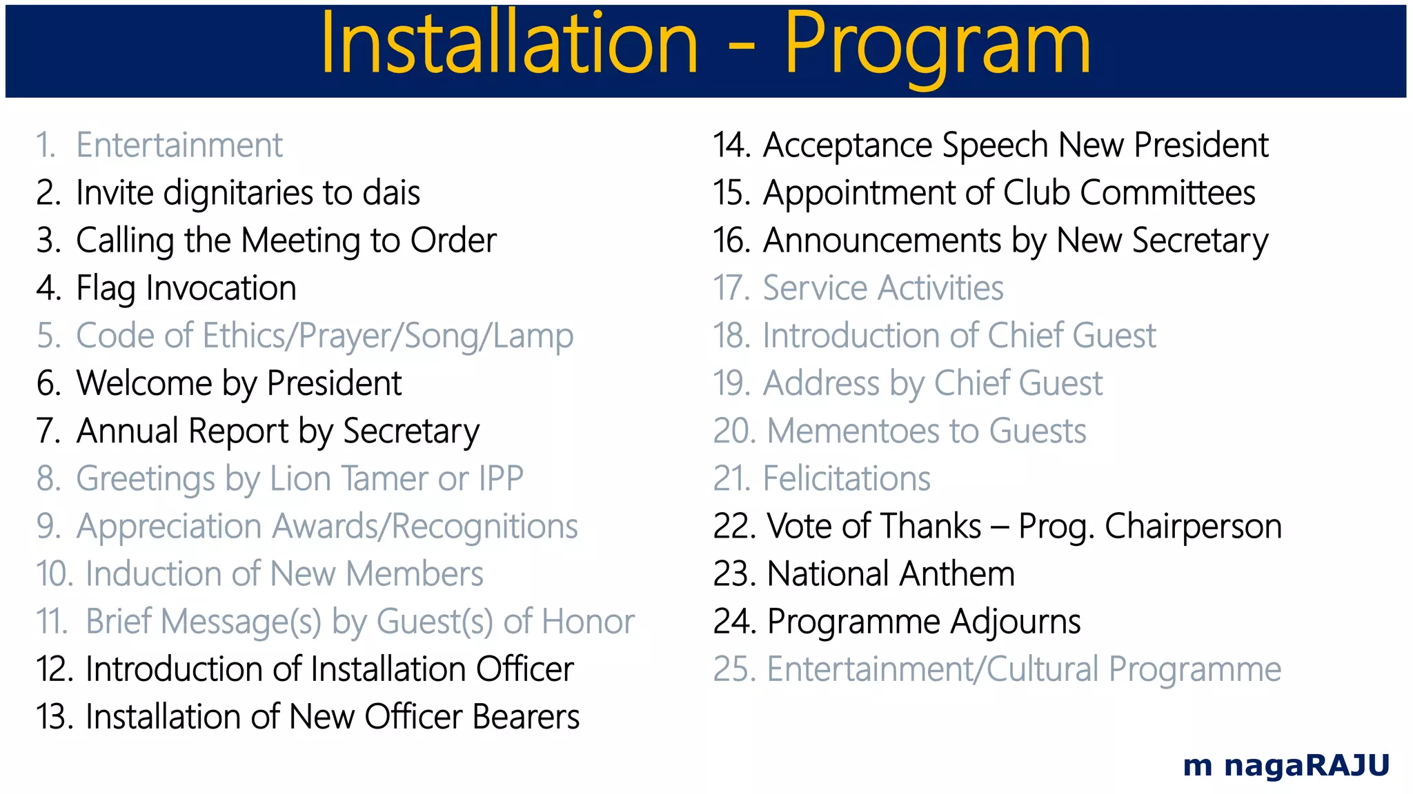 Club Installation Guidelines | PPTX