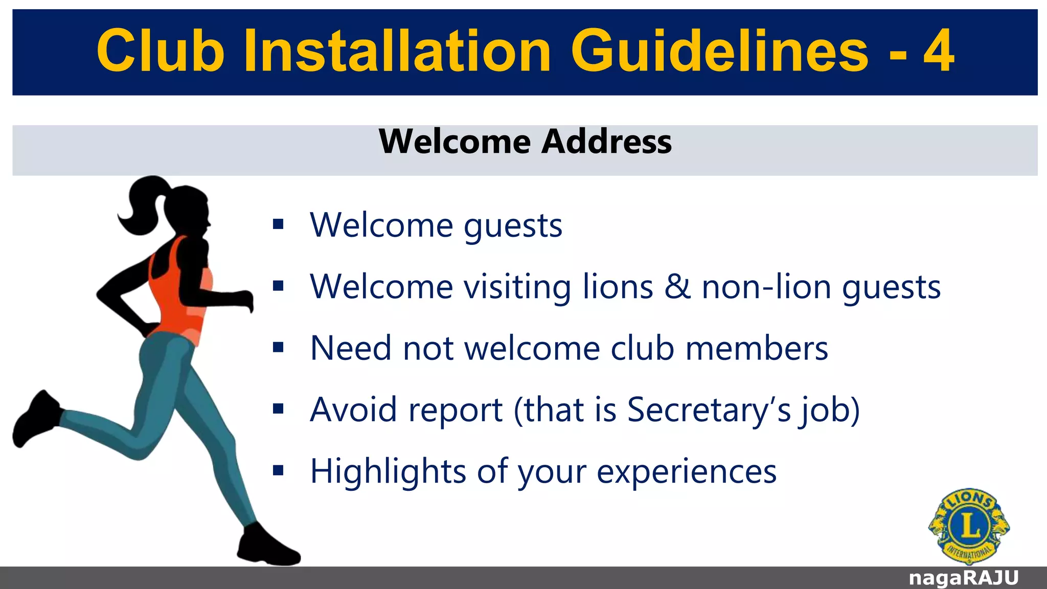 Club Installation Guidelines | PPTX