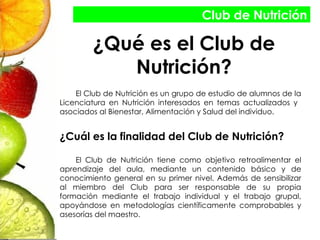 Club nutrición slideshare