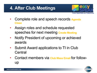 Club officer roles unplugged | PPTX